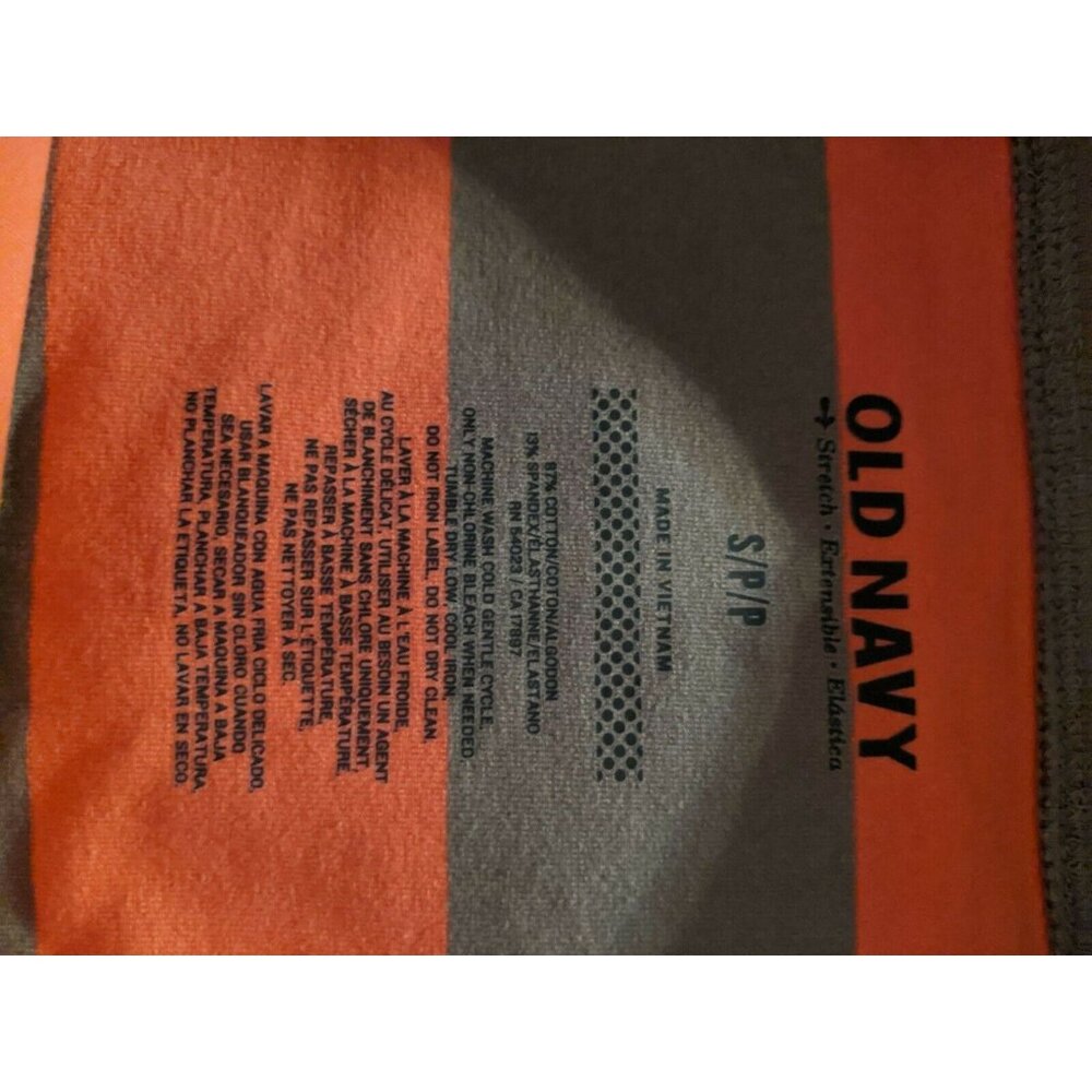 Old Navy Size S Pencil Skirt Striped Coral Gray Stretchy No Slit Small - Picture 3 of 3